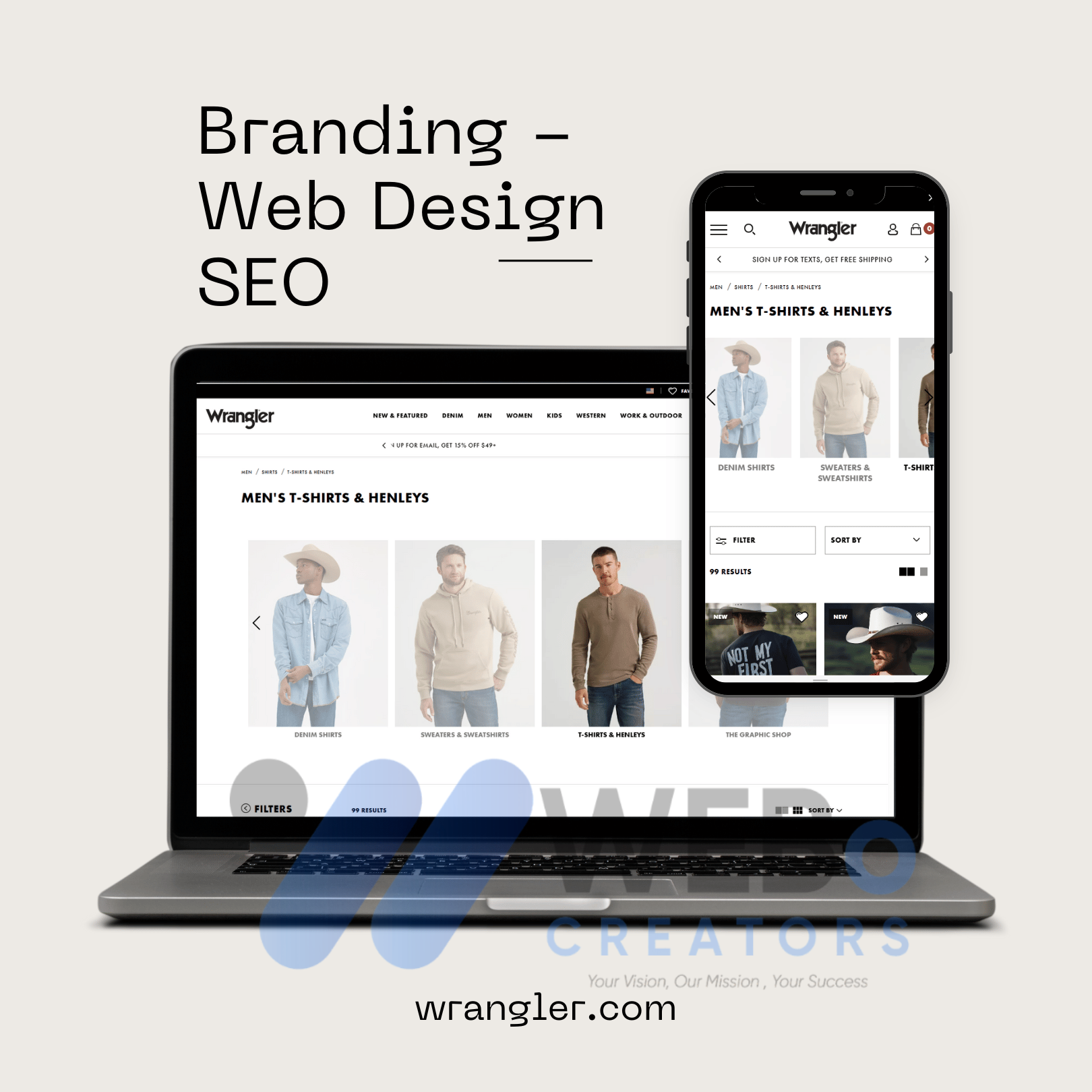Dropshipping ecommerce website design Indianapolis - branded online store